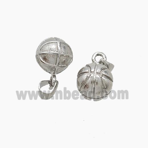 Copper Basketball Pendant Sports Platinum Plated