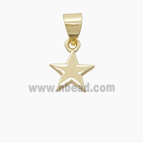 Copper Star Pendant Gold Plated