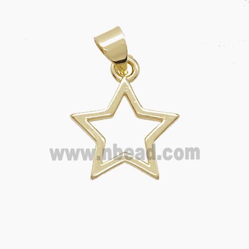 Copper Star Pendant Gold Plated