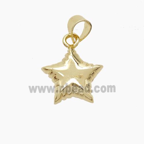 Copper Star Pendant Gold Plated
