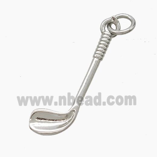 Copper Golf Pendant Sports Platinum Plated