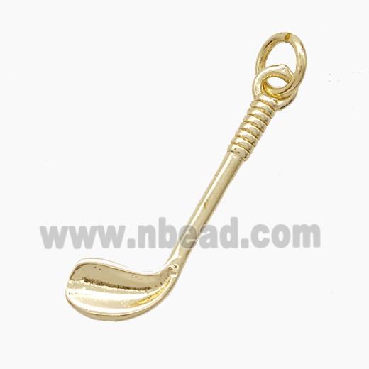 Copper Golf Pendant Sports Gold Plated
