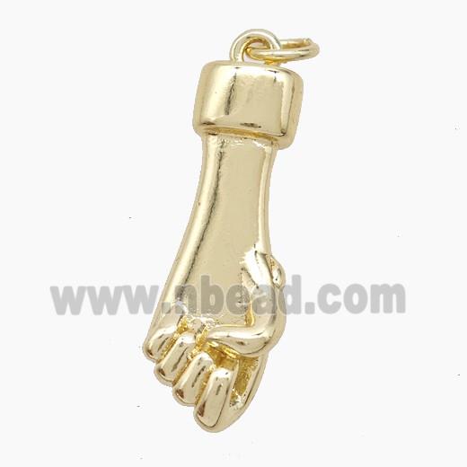 Copper Hand Pendant Gold Plated