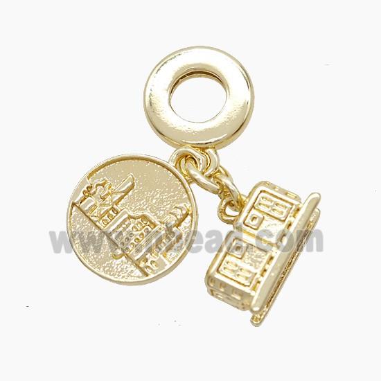 Copper House Pendant Gold Plated