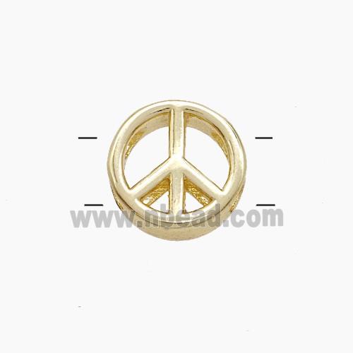 Copper Pendant Pave zircon, Gold Plated