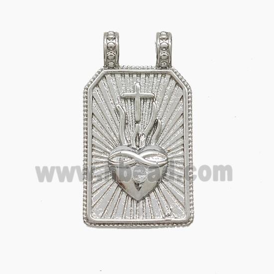 Copper Pendant Pave zircon, Gold Plated