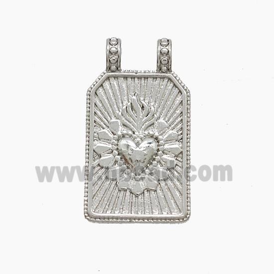 Copper Pendant Pave zircon, Gold Plated