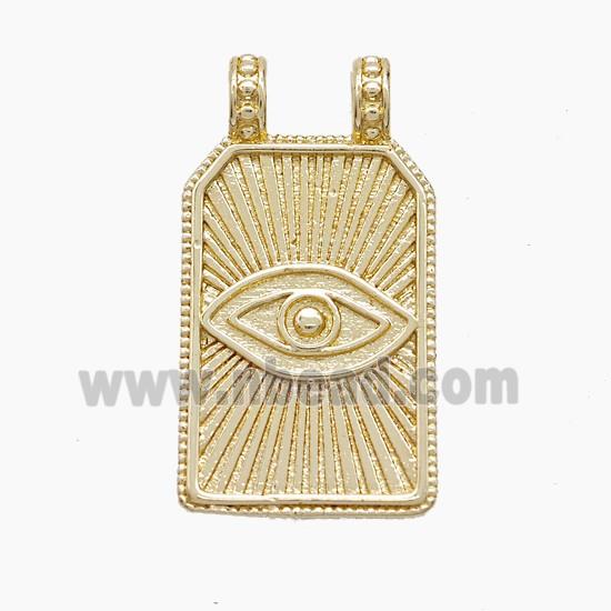 Copper Pendant Pave zircon, Gold Plated