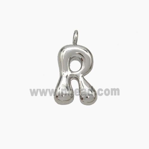 Copper letter Pendant, Platinum Plated