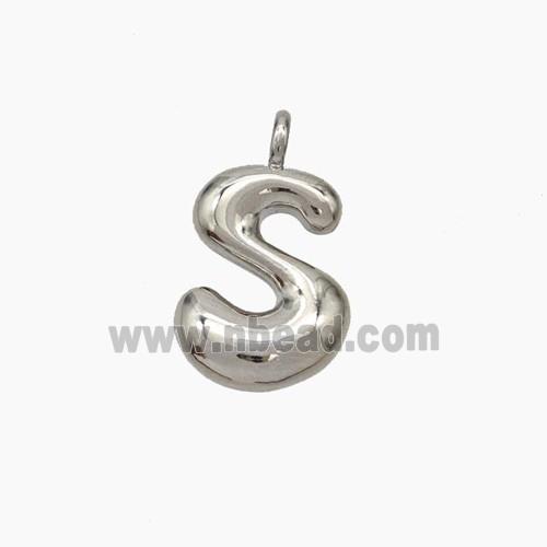 Copper letter Pendant, Platinum Plated