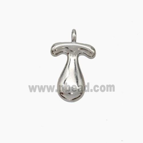 Copper letter Pendant, Platinum Plated