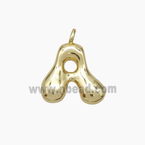Copper letter Pendant, Gold Plated