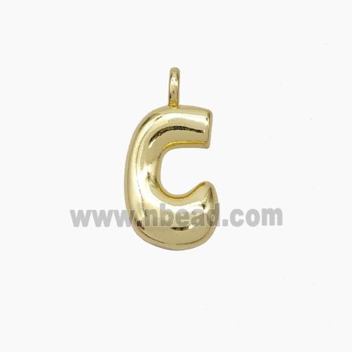 Copper letter Pendant, Gold Plated