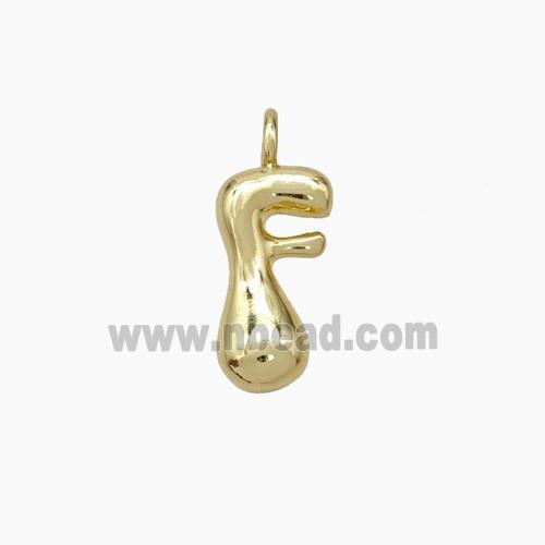 Copper letter Pendant, Gold Plated