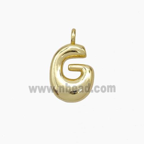 Copper letter Pendant, Gold Plated
