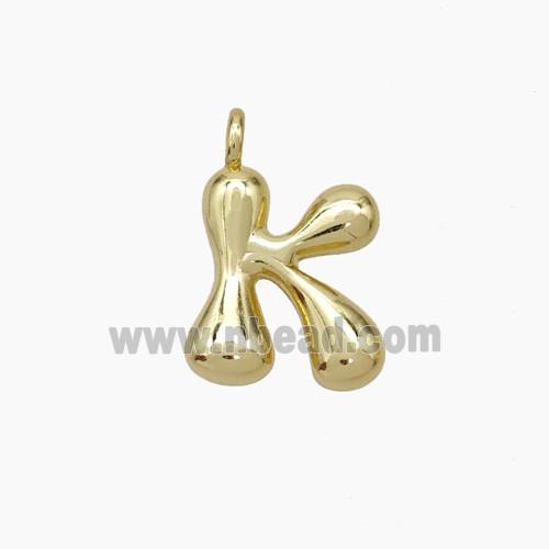 Copper letter Pendant, Gold Plated