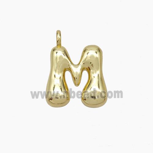 Copper letter Pendant, Gold Plated