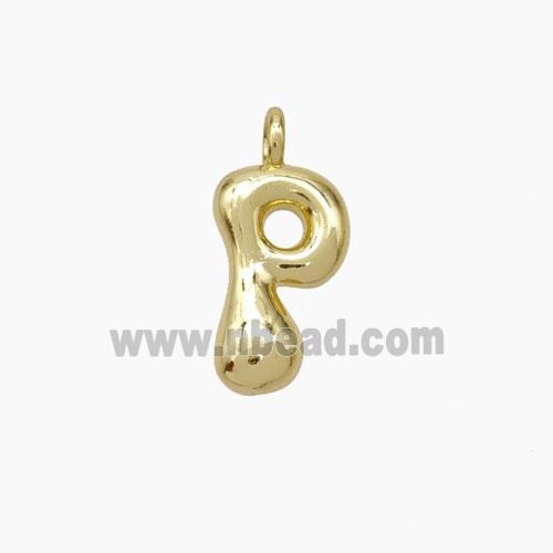 Copper letter Pendant, Gold Plated