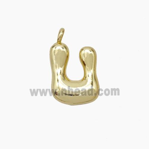 Copper letter Pendant, Gold Plated
