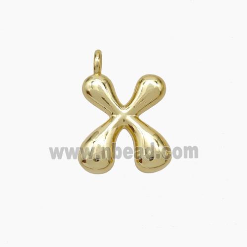 Copper letter Pendant, Gold Plated