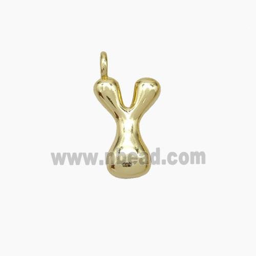 Copper letter Pendant, Gold Plated