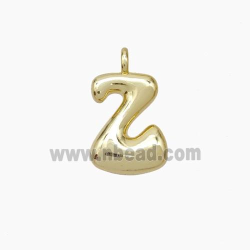 Copper letter Pendant, Gold Plated