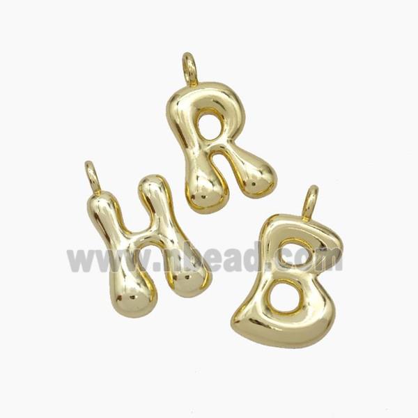 Copper letter Pendant, Gold Plated