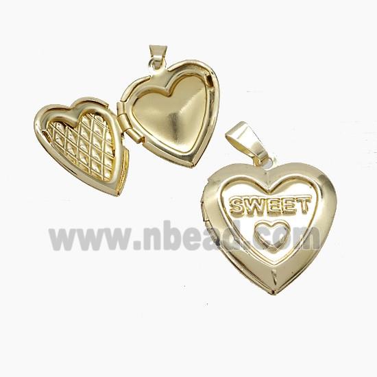 Copper Pendant, Gold Plated