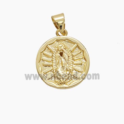 Copper Jesus Pendant 18K Gold Plated