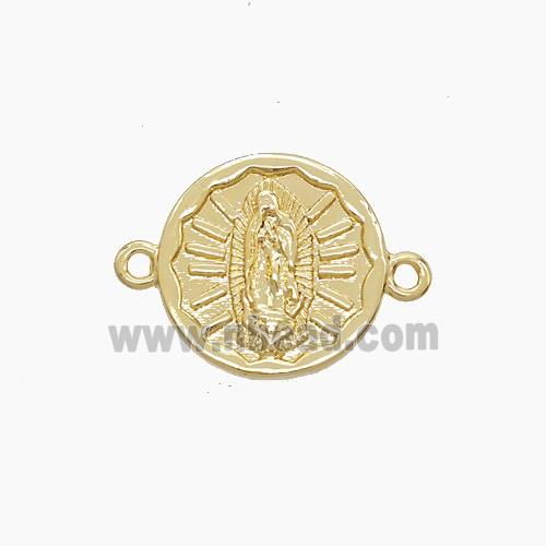 Copper Jesus Connector 18K Gold Plated