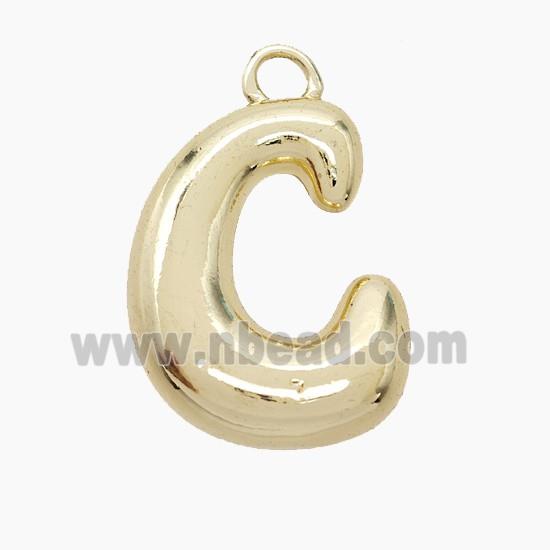 Copper Letter-C Pendant Gold Plated