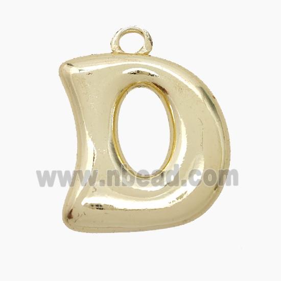 Copper Letter-D Pendant Gold Plated