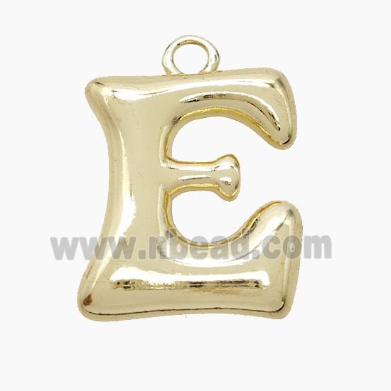 Copper Letter-E Pendant Gold Plated