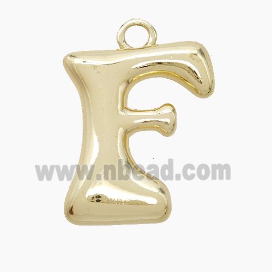 Copper Letter-F Pendant Gold Plated