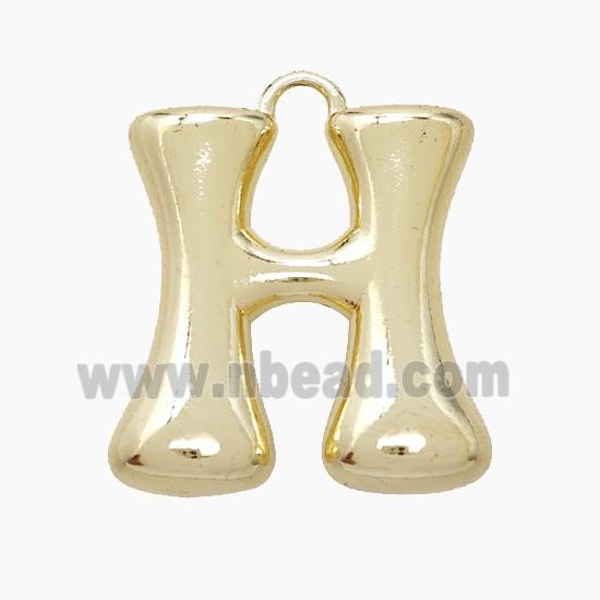 Copper Letter-H Pendant Gold Plated