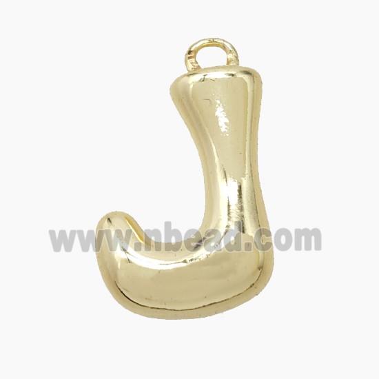 Copper Letter-J Pendant Gold Plated