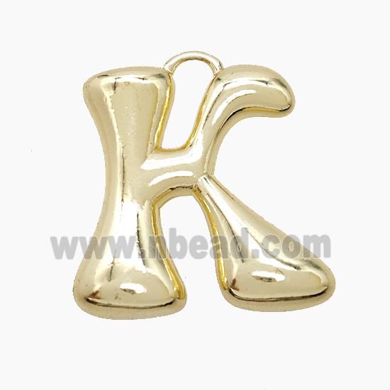 Copper Letter-K Pendant Gold Plated