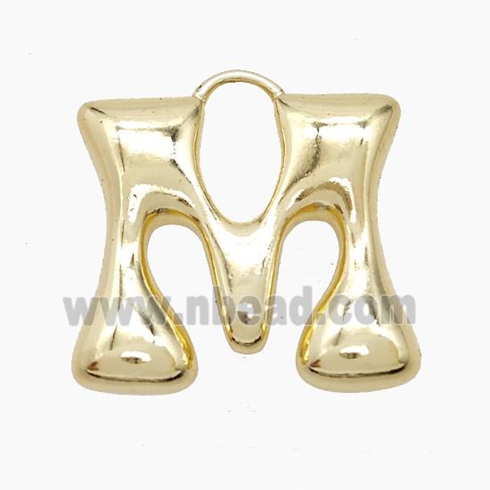 Copper Letter-M Pendant Gold Plated