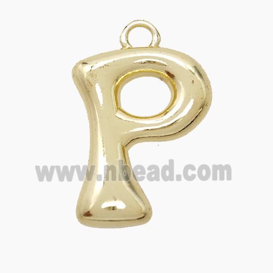 Copper Letter-P Pendant Gold Plated