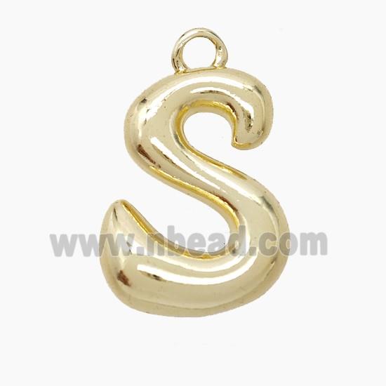 Copper Letter-S Pendant Gold Plated