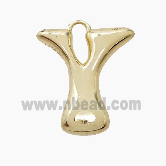 Copper Letter-Y Pendant Gold Plated
