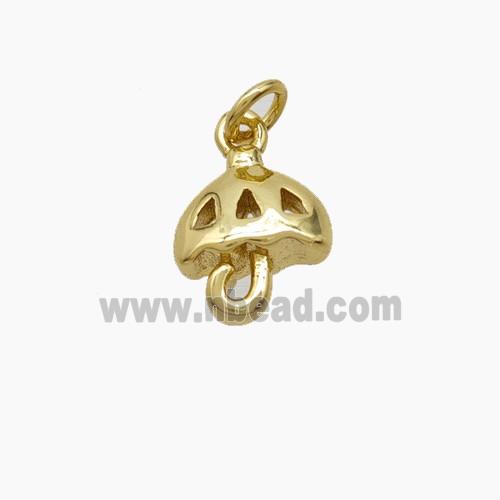 Copper Mushroom Pendant Gold Plated