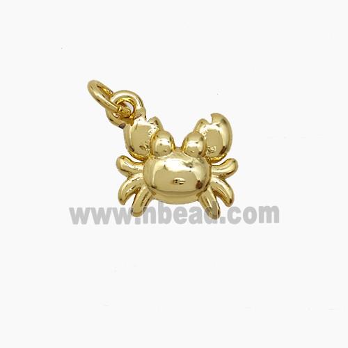 Copper Crab Pendant Gold Plated