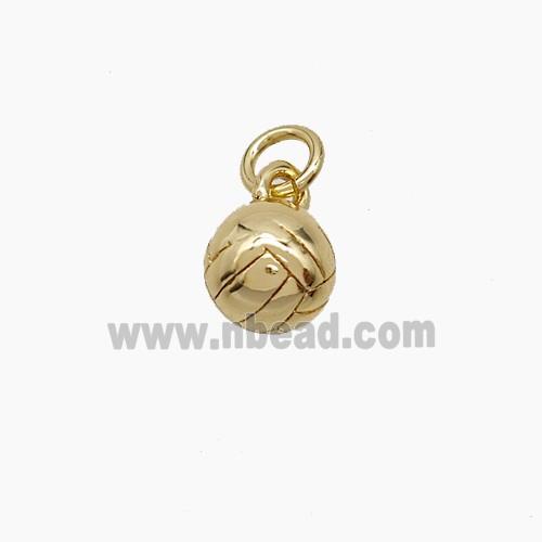 Copper Volleyball Pendant Sports Gold Plated
