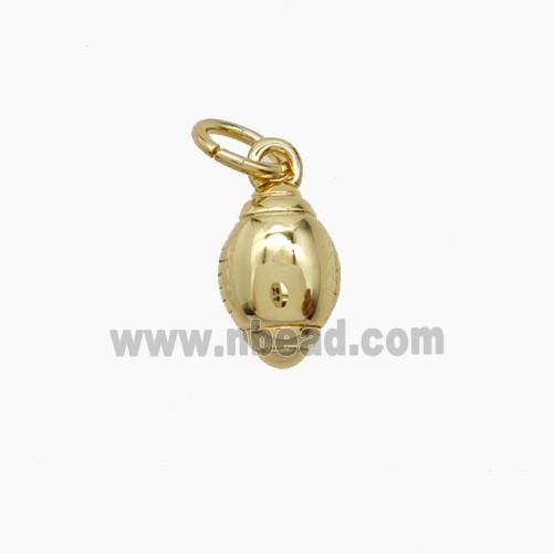 American Football Copper Pendant Sports Gold Plated