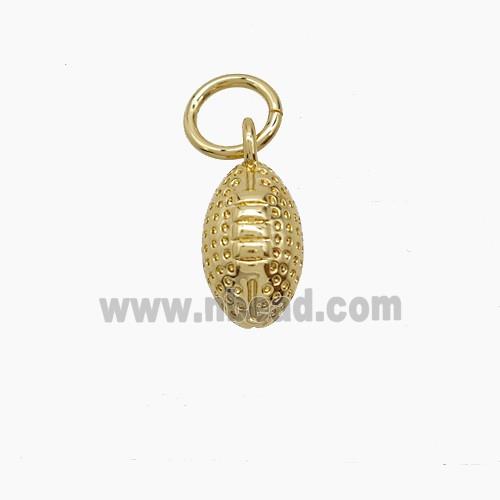 American Football Copper Pendant Sports Gold Plated