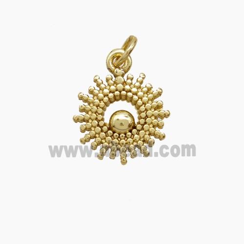 Copper Sunray Pendant Gold Plated