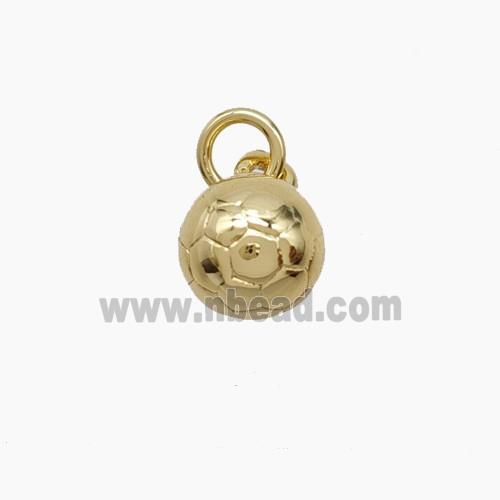 Copper Football Pendant Gold Plated
