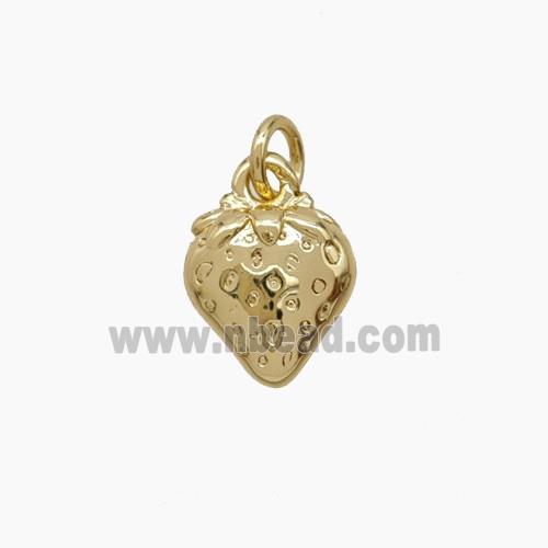 Copper Strawberry Pendant Gold Plated