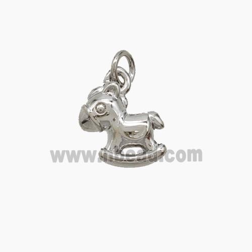 Copper Trojan Horse Pendant Platinum Plated